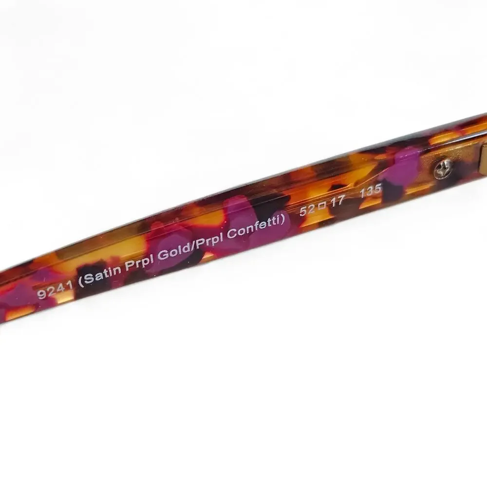 Coach Eyeglass Frames Only HC 5074 9241 Satin Purple Gold Purple Confetti 52-17